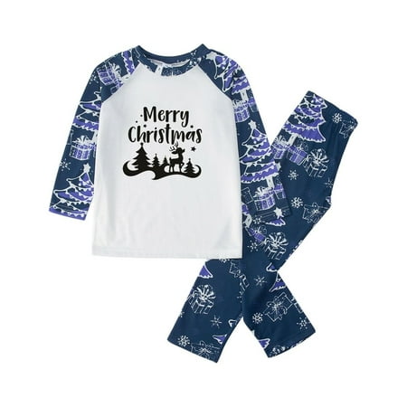 

Fesfesfes Xmas PJS Parent-Child Warm Christmas Suit Homewear Pajamas Long-Sleeved Trousers Two-Piece Se(Kids) Sale on Clearance