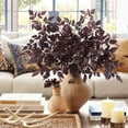 thumbnail image 5 of Fall Decor - Set of 6 18" Artificial Plum Purple Cimicifuga Ramosa Leaves - Farmhouse Foliage Stems for AutumnThanksgiving Harvest Halloween - Fall Clearance Table Centerpieces for Wedding Home Room, 5 of 8