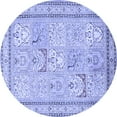 thumbnail image 1 of Ahgly Company Machine Washable Indoor Round Persian Blue Traditional Area Rugs, 3' Round, 1 of 4