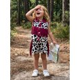 thumbnail image 4 of Toddler Cowgirl Outfit Girls Western Shirt Ruffle Sleeve Top Shorts Set Kids Denim Outfit, 4 of 9