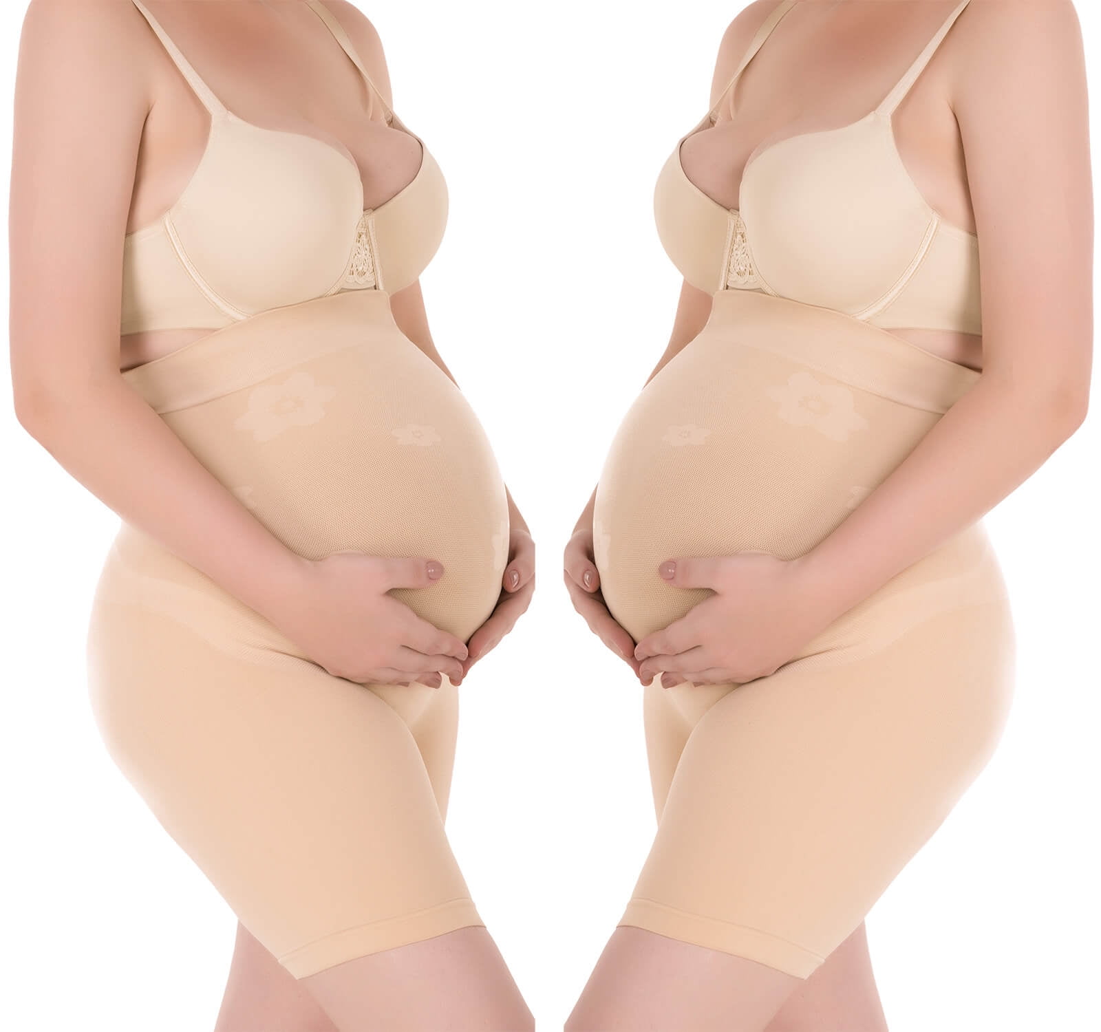 VASLANDA 2 pack Seamless Maternity Shapewear, Prevent Thigh Chaffing, Belly  Support 