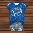thumbnail image 4 of Trendfront Womens Heart Football Graphic T Shirts Crewneck Short Sleeve Sparkle Sports Casual Tee Tops Sports Fan Everyday Wear, 4 of 5