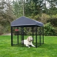 thumbnail image 2 of Lucky Dog ® STAY Series™ Studio 4ft x 4ft x 4’4in Jr. Kennel, Steel Grey, 2 of 9