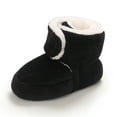 thumbnail image 5 of Eltusu Baby Girls Snow Boots, Thermal Soft Cotton No Slip Winter Booties Black Size 6-9 Months, 5 of 6