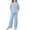 Blue, variant on Arshiner Pajamas for Girls Short Sleeve Long Pants Outfit 2 Piece Sleepwear Button Pjs Sets