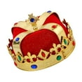 thumbnail image 1 of Royal King Crown Hat Theme Party Performance Props Fancy Prop King Prince Crown for Prom Holiday Red, 1 of 9