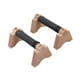 thumbnail image 2 of 2 barras de flexiones de madera con asas resistentes para ejercicios en el suelo. Soportes paralelos. Caqui S, 2 of 9
