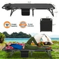 MOPHOTO Folding Camping Cot, Adjustable 4Position Adults Reclining