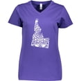 thumbnail image 3 of Inktastic Idaho Silhouette Mandala Women's V-Neck T-Shirt, 3 of 5