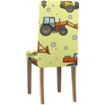 thumbnail image 2 of ABPHQTO Máquinas pesadas, maquinaria de dibujos animados, funda protectora para silla elástica, funda protectora para asiento para comedor, Hotel, fiesta de boda, juego de 1, 2 of 4