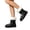 Black, variant on Ladies Womens Wellies Mid Calf Rain Boots Lightweight Waterproof Outdoor Walking Footwear Matte Finish Easy Clean Textured Sole Everyday Casual Shoes Black 2-2.5