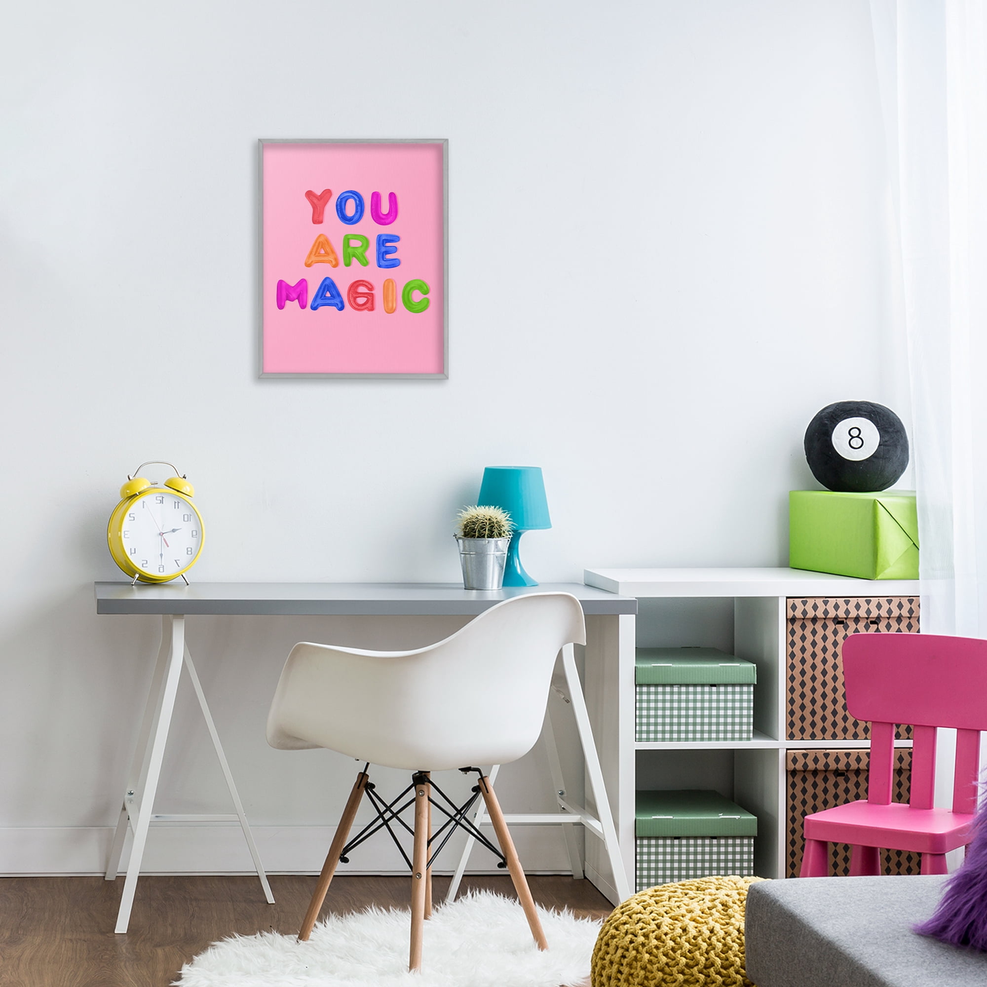 Stupell Industries You are Magic Gummies over Pink Gray Framed Giclee Art, design by LISH Creative