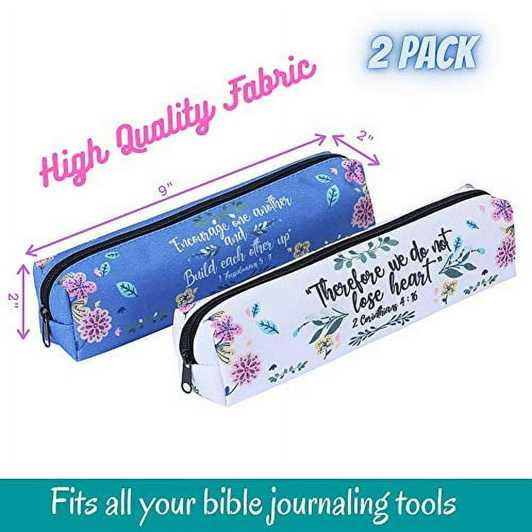 Mr. Pen- Pencil Pouch for Bible Study, 2 Pack, Small Pencil Case, Pen and  Highlighter Case, Pencil Bag, Pencil Cases for Gifts, Bible Study Supplies,  Pen Case, Bible Journaling Supplies 