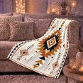 thumbnail image 6 of Southwest American Indian Geometric Diamond Pattern, Dramatic Artistic Scene, Warm Flannel Blanket for Home Library and Reading Nook, Art Lovers Housewarming Gift, Artistic Home Decor, 6 of 9