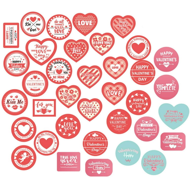 Tarmeek Valentine's Day Heart-shaped Stickers Gift Packaging
