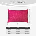 thumbnail image 4 of Naloa Rose Red Glitter Pillowcase, Throw Pillowcase, Wrinkle-Free, Stain-Resistant with Hidden Zipper for Bedroom Sofa-16"x24", 4 of 6