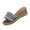Black_010, variant on Women's Pearl Embellished Wedge Slide Sandals, open toe slip-on platform shoes with elegant beaded strap, perfect for summer dressy and casual occasions. Beige 8.5（EU-41）