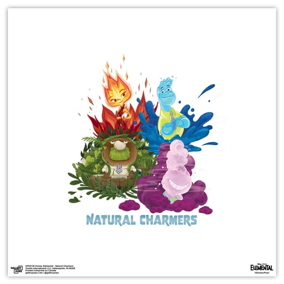 Gallery Pops Disney Elemental - Natural Charmers Wall Art, Unframed Version, 12" x 12"