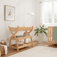 thumbnail image 3 of Comfy Cubs Baby Changing Table with Two Open Shelves for Storage - Natural Wood, 3 of 7