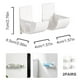 thumbnail image 3 of Inteprter Soporte para bolsa de basura montado en la pared, 4 piezas, para cocina, baño, dispensador de bolsas de plástico resistente, Almacenamiento y organización del hogar, 3 of 6