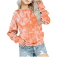 thumbnail image 2 of Tdoqot Girls Sweatshirts- Kids Tops Soft Trendy Long Sleeve Spring Clothes 2024 Orange Size 7-8 Years, 2 of 5