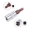 thumbnail image 3 of Unique Bargains 2 Pcs 1/4 Inch Drive x 4mm Hex Bit Socket, Standard Metric, S2 & Cr-V Steel, 3 of 3