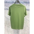 thumbnail image 5 of Nueva camiseta casual de manga corta con cuello redondo y color sólido de algodón de seda de verano para hombre, 5 of 5
