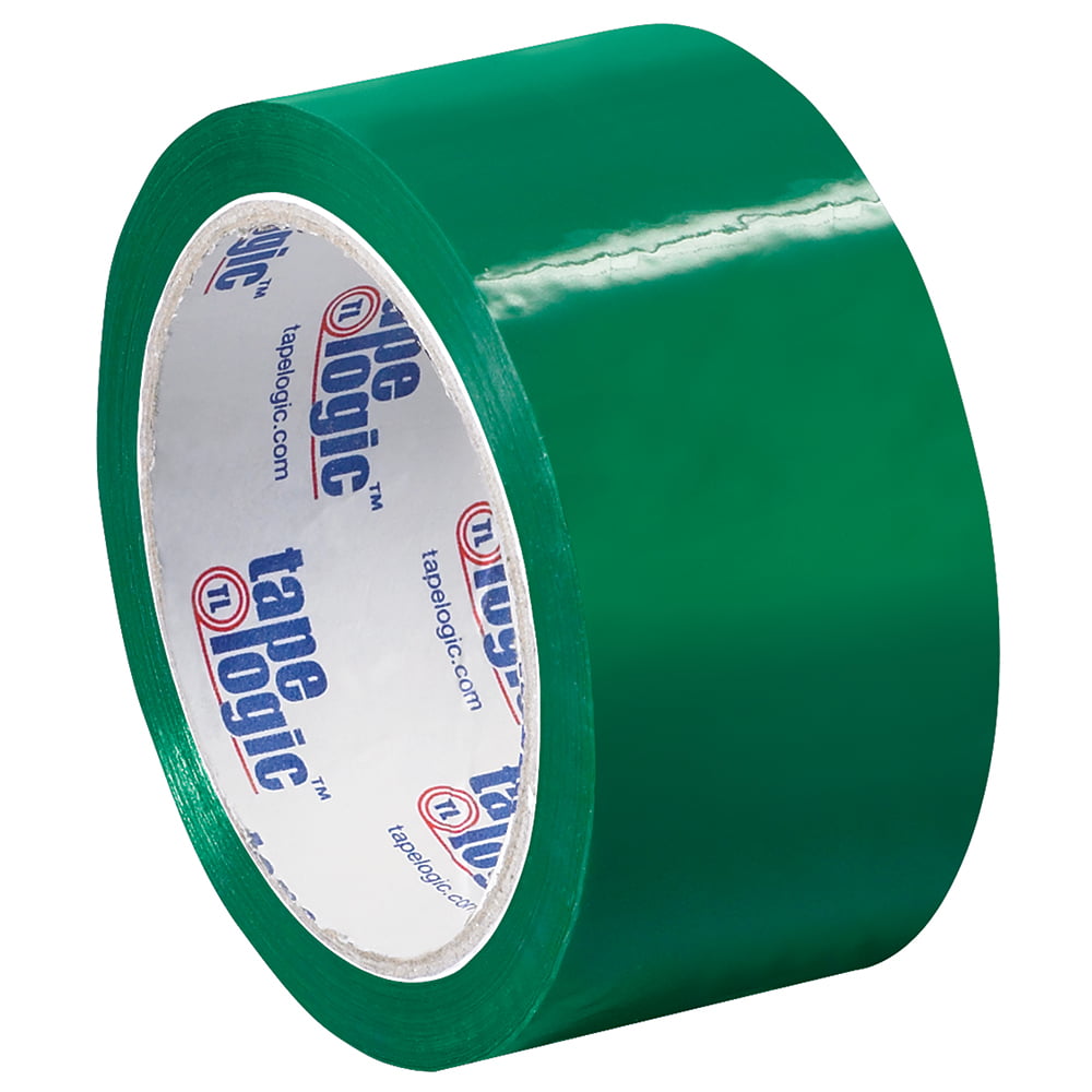 6/Case Tape Logic Carton Sealing Tape 2 x 55 yds 2.2 Mil Green 