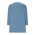 thumbnail image 5 of dazeni Girls Lightweight Long Sleeve Cardigan Solid Casual Ribbed Knit Open Front Cardigans with Pockets Spring Clothes Blue 5 Years, 5 of 7