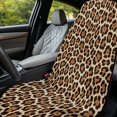 thumbnail image 2 of KUIFORTI Brown Leopard Print Car Front Seat Covers for Gym Outdoor Sport, Picnic, Beach, Pet Dog Travel Portable Sweatproof Auto Accessories with Storage Bag 60 x 33 Inch, 2 of 7