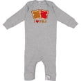 thumbnail image 2 of Inktastic I Love Pbj 2 Baby Romper Coveralls, 2 of 4