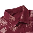 thumbnail image 5 of Ventes de Liquidation Bescita Chemise Homme Décontractée Boutons Col Rabattu Ajustée Imprimé Floral Manches Courtes, 5 of 5