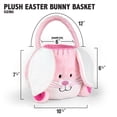 thumbnail image 3 of Personalized Pink Fuzzy Easter Bunny Basket With Initial, 3 of 4