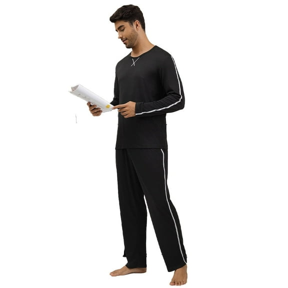 Men's long-sleeved long pants casual suit: Suitable for both indoor and outdoor wear, exuding stylish appeal.
