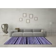 thumbnail image 3 of Ahgly Company Machine Washable Indoor Rectangle Abstract Blue Modern Area Rugs, 2' x 5', 3 of 4