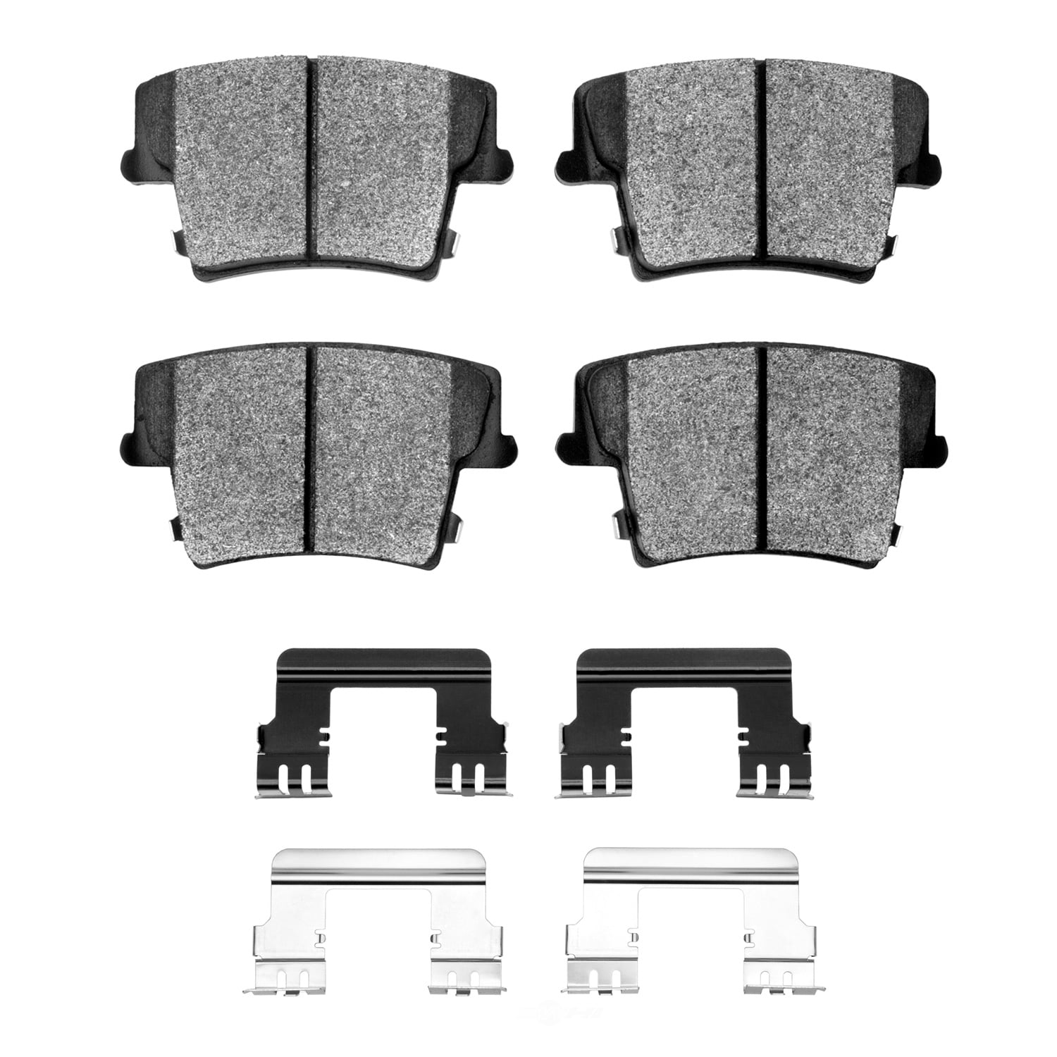 Dynamic Friction Company 1552-1057-03 DFC 5000 Advanced Brake Pads - Semi Metallic and Hardware Kit