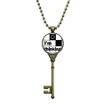 thumbnail image 1 of Estoy pensando en la cita Llavero Collar Colgante Bandeja Cadena Embellecida Unbranded M, 1 of 3