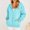 Mint Green, variant on AOOCHASLIY Fashion Sweatshirt Womens V Neck Pullover Zipper Pocket Tops Long Sleeve Hooded Blouse