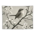thumbnail image 5 of Nawypu White Floral Elegant Flower Tree and Birds Picture Retro Tapestry Decorations for Dorm Painting, 5 of 6