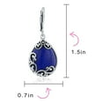 thumbnail image 4 of Bling Jewelry Womens  Western Birthstone Teardrop Filigree Dangle Earrings, 4 of 6