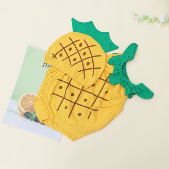 FRCOLOR Baby Boy Jumpsuit Jumpsuit Cotton Yellow 1Set