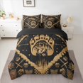 thumbnail image 2 of Feelyou Teens Bear Print Bedding Comforter Set 7 Pieces, Rustic Farmhouse Full Bedding Set, Jungle Animal Wildlife Reversible Fitted Sheet Flat Sheet, Super Cozy Room Decor, 2 of 7