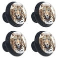thumbnail image 2 of 4 Pcs Leopard Knobs for Kitchen Cabinet Cupboard Dresser Bookcase Drawer Pulls Handles Round Home Decor, 2 of 8