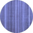 thumbnail image 1 of Ahgly Company Machine Washable Indoor Round Abstract Blue Contemporary Area Rugs, 3' Round, 1 of 4