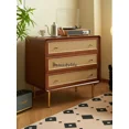 thumbnail image 4 of N-armario Retro de madera maciza con tres cubos, armario de almacenamiento para dormitorio, cómoda de pared para salón, apartamento pequeño moderno y sencillo, 4 of 4