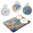 thumbnail image 4 of Kitchen Drying Mat 16x18In Drying Dish Mat Dish Drying Mats Kitchen Countertop Multi-Function Drain Drying Mat Kitchen Table Sky Beautiful Dove, 4 of 8