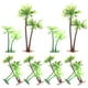 thumbnail image 1 of 12 piezas de modelo de árbol de coco, diseño de paisaje de árbol de coco, maqueta de tren, escala ferroviaria, árbol de coco, 1 of 6