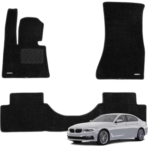WENNEBIRD Superior Carpet Floor Mats for 2017-2023 BMW 530i, 540i, 550i xDrive, 0.6 inch Thickness Rugs - 3pc