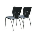 thumbnail image 4 of Linon Metal Chapata Stacking Dining Chairs, Set of 2, Black Faux Leather, 4 of 10
