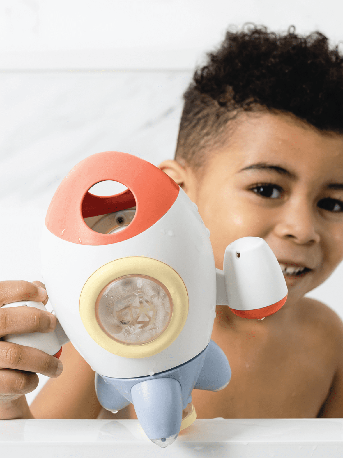 Jool Baby Blast-Off Rocket Sprinkler Interactive Water Bath Toy for Toddlers